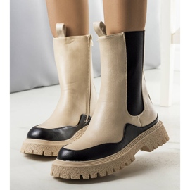 PA1 Stivali beige e neri di Valeris nero 1