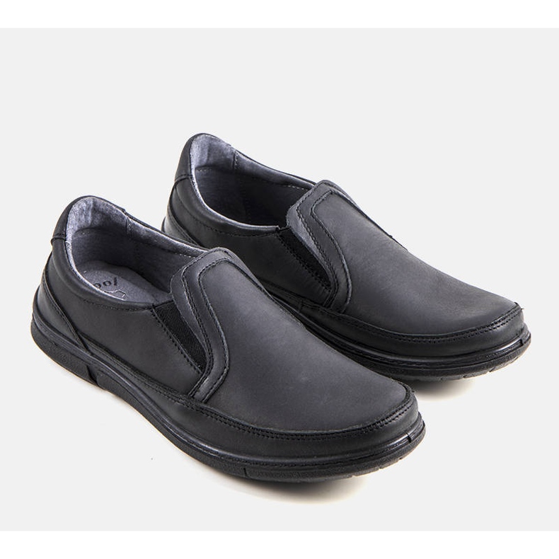BM Scarpe slip-on nere da uomo di Lazar nero 1