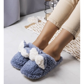 PA1 Morbide pantofole blu coniglio 1