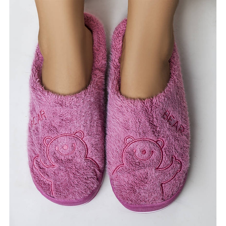 BM Morbide pantofole Smile Bear rosa scuro 2