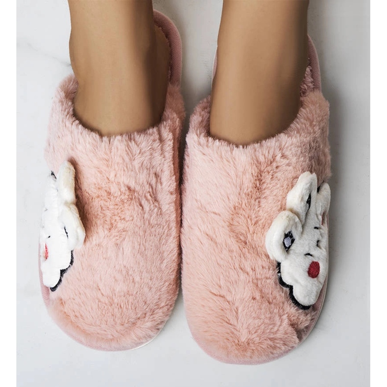 Morbide pantofole Half Bunny rosa chiaro 1