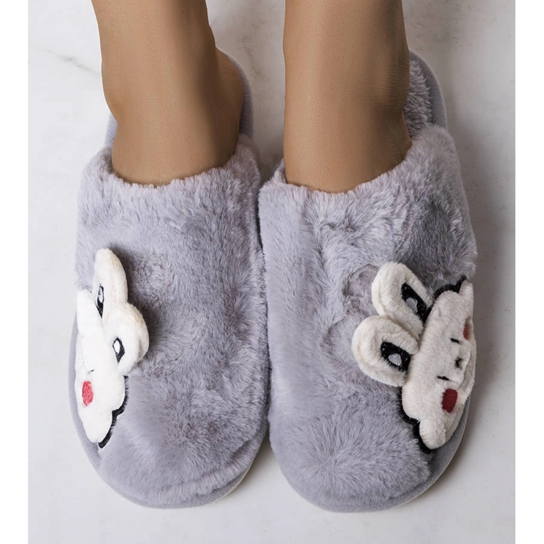 Pantofole grigie morbide Half Bunny grigio 1