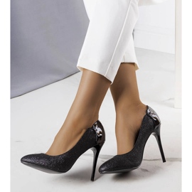 Décolleté nere glitterate di Naina nero 1