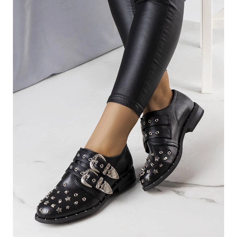 Scarpe Boisi nere con borchie nero 1