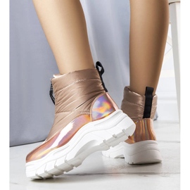 Stivali da neve Leonel laccati oro d'oro 1