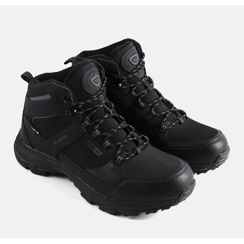 Scarpe da trekking isolate nere di Layne nero 1