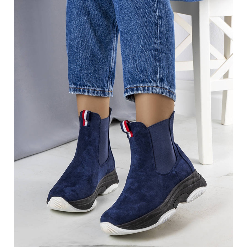 Stivali isolanti blu navy di Takani 1