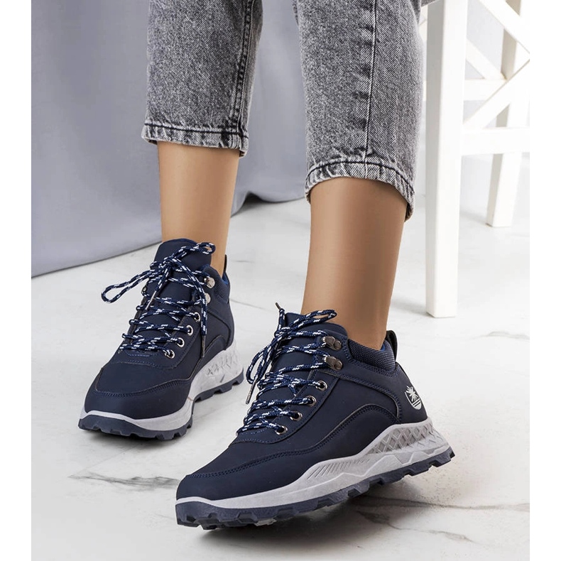 Scarponcini da trekking isolanti blu navy da donna di Durani 1
