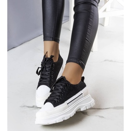 Sneakers nere con suola alta di Callani nero 1