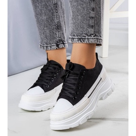 BM Sneakers alte con plateau di colore nero di Lavaris 1