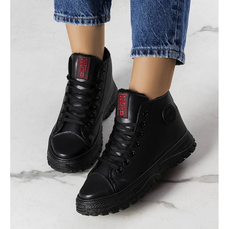 Sneakers isolate nere Big Star GG274537 906 nero 1