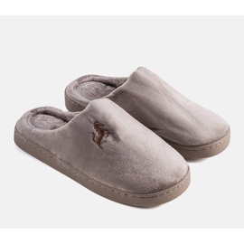 Presse pantofole marroni da uomo beige 1