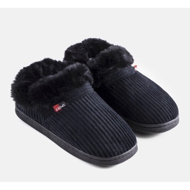Pantofole alte nere da uomo Ruest nero 1