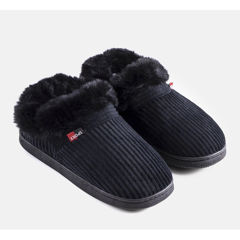 Pantofole alte nere da uomo Ruest nero 1