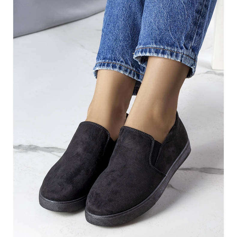 Sneaker black sneaker con eco-parte nero 1