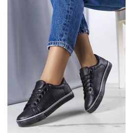 Sneakers in ecopelle nera di Joffre nero 1