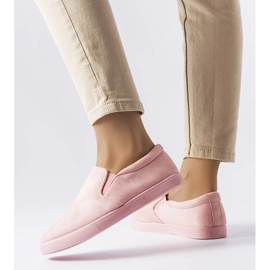 Sneakers in ecopelle rosa di Leroy 1