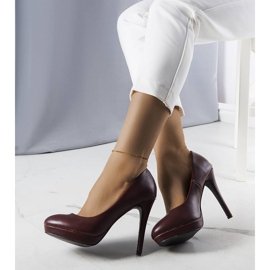 PA1 Décolleté bordeaux con tacco alto di Santino rosso 1