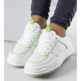 Sneakers bianche con inserti verdi di Nettie bianco 1