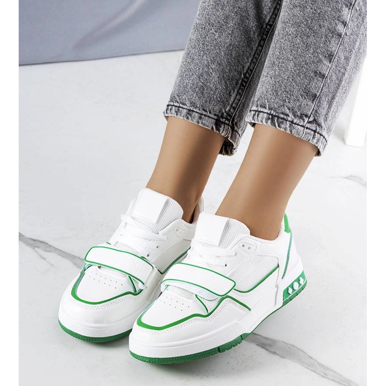 Sneakers verdi da donna Kadie bianca 1
