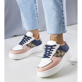 Sneakers da donna rosa e blu navy di Luzia 1