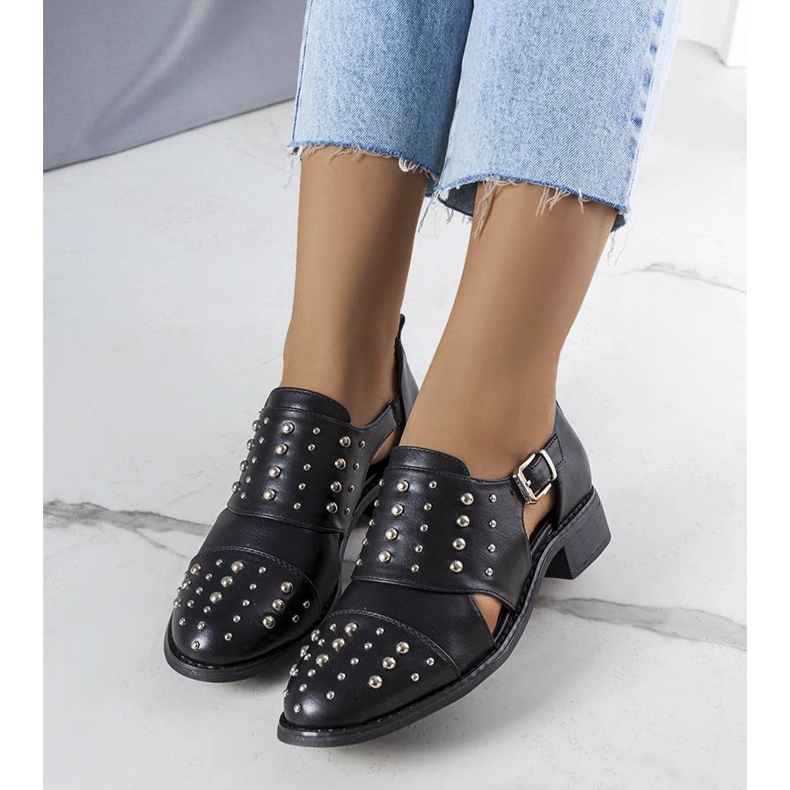 Scarpe stringate nere Irene nero 1
