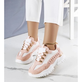 Sneakers Mindy bianche e rosa bianco 1