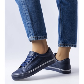 Sneakers in ecopelle blu navy di Joffre 1