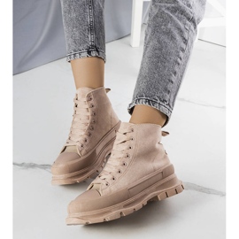 BM Sneakers con plateau beige scuro di Gertrude 1