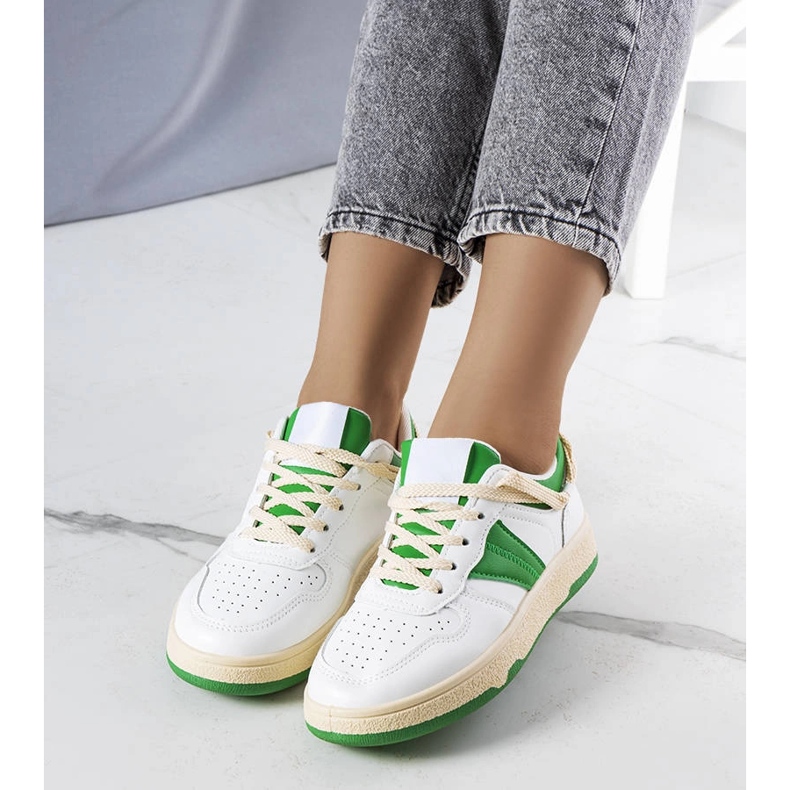 Sneakers da donna Marcella verde bianca 1