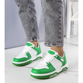 Le sneakers verdi con plateau di Kristie bianco 1