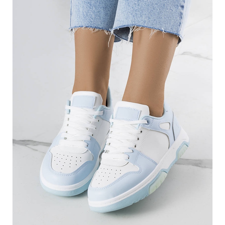 Sneaker Kristie blu con plateau bianco 1