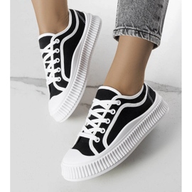 Sneakers nere con plateau di Johanna nero 1