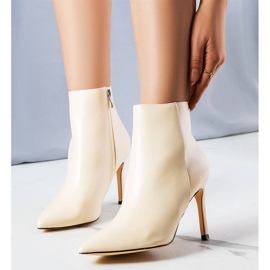 PA1 Stivali con tacco a spillo beige sabbia 1