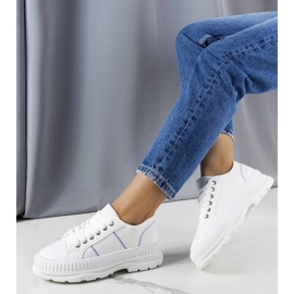 Sneakers bianche con plateau di Nichole bianca 1