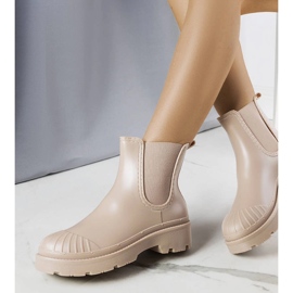 Stivali da pioggia corti beige di Michele 1