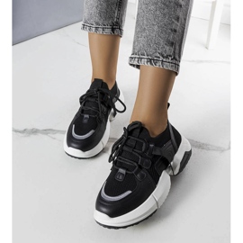 Sneakers a calzino nere Peggy nero 1