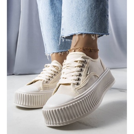 PA1 Sneaker beige con plateau di Connie 1