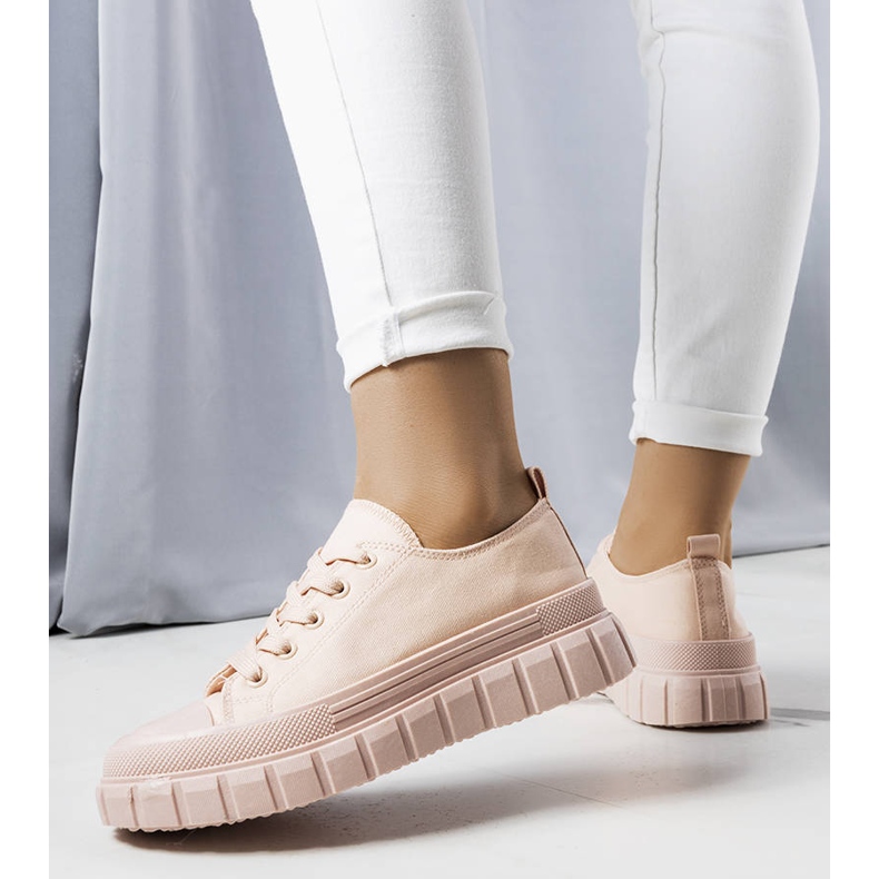 Sneaker rosa con plateau di Laverne 1