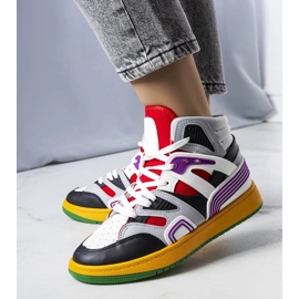 Stivaletti neri di Marjorie bianco 1