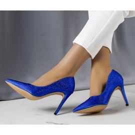 Spille blu decorate con zirconi Shine 1