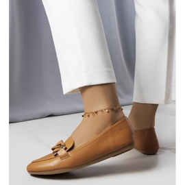 Mocassini Mamie marroni con catena marrone 1