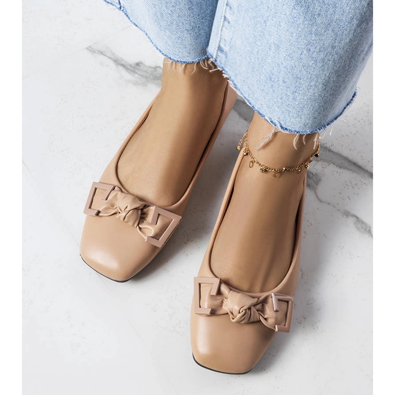 Ballerine beige con fiocco di Tabitha 1