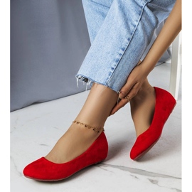 Ballerine rosse con zeppa bassa di Sylvia rosso 1