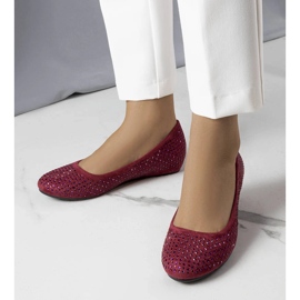 Ballerine bordeaux con zeppa rivestita di Julie rosso 1