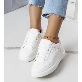 Sneaker bianche con suola alta di Tasha bianco 1