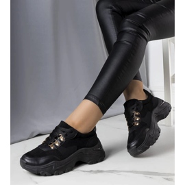 Sneaker Jenna nera in tessuto misto nero 1