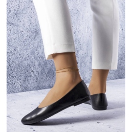 Ballerine nere con soletta in pelle di Truchon nero 1