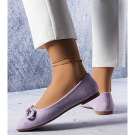 Ballerine viola con fiocco Gaillou 1