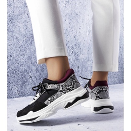 Sneakers nere decorate con inserti Savard nero 1